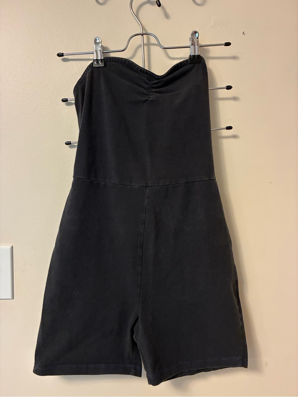 Urban Outfitters Black Strapless Knit Romper